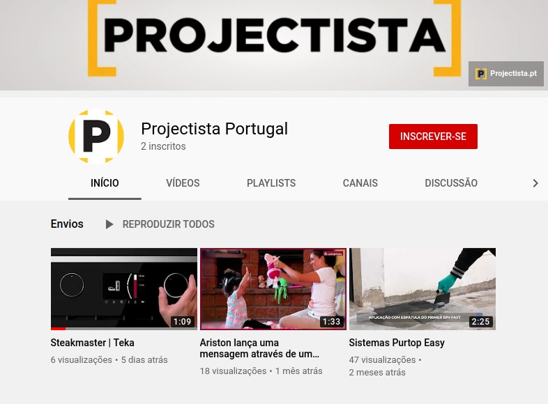 O novo canal do Projectista no Youtube