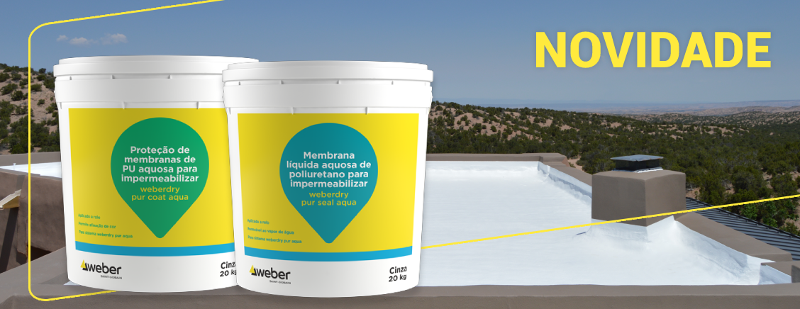 Já chegaram as novas soluções de base aquosa para impermeabilização de coberturas!