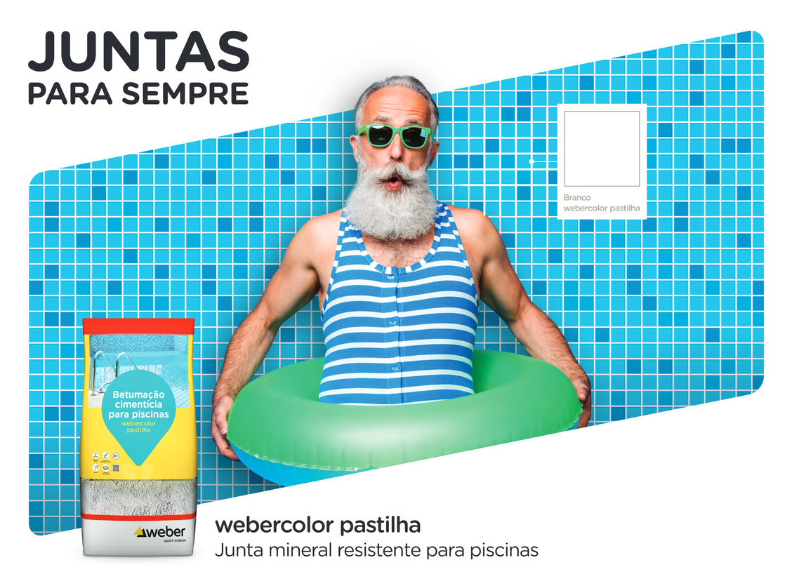 webercolor pastilha, a nova solução inovadora de betumação para piscinas
