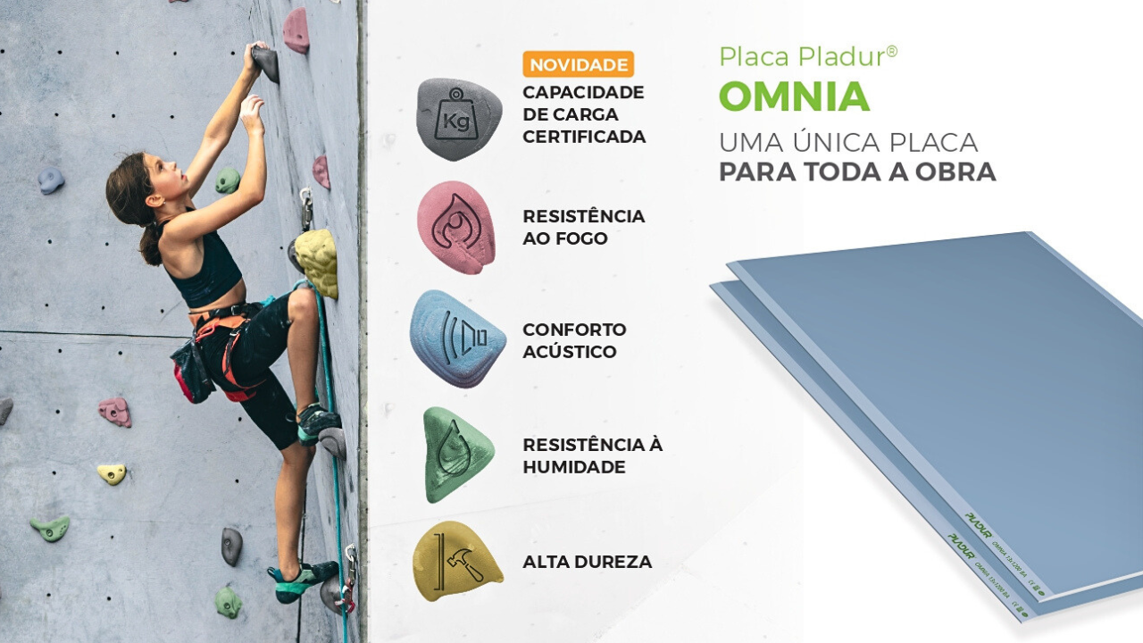 Chegou a placa Pladur® OMNIA agora com alta capacidade de carga certificada