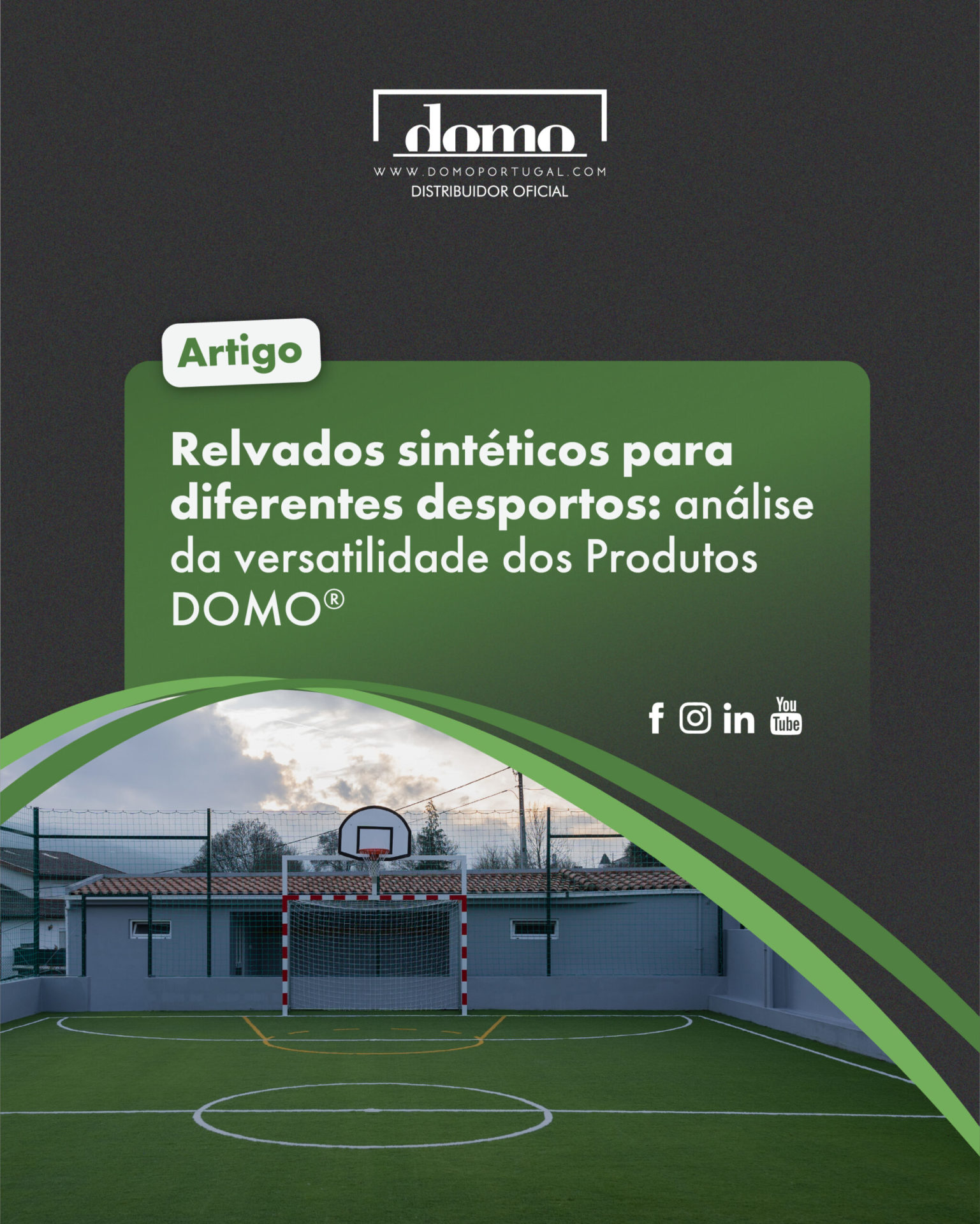 Relvados sintéticos para diferentes desportos: análise da versatilidade dos Produtos DOMO®
